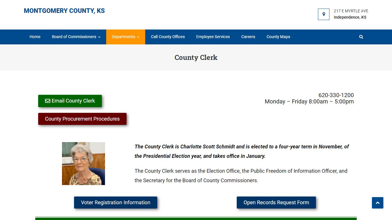 County Clerk – Montgomery County, KS